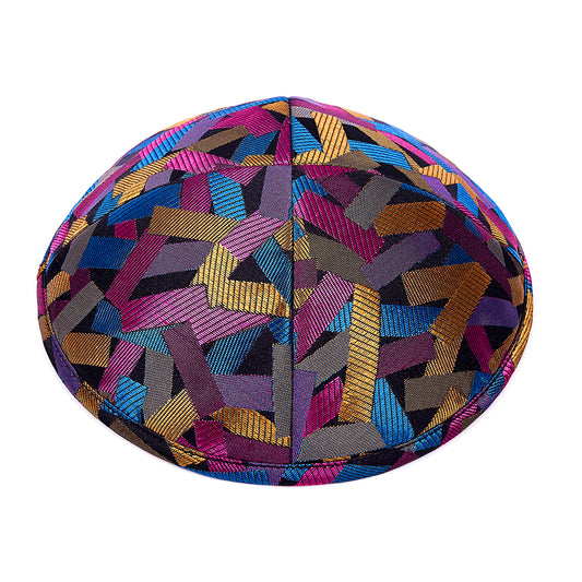 Eine edle Kippa, mit buntem Muster “Freilach” für Erwachsene, ⌀ 15cm.