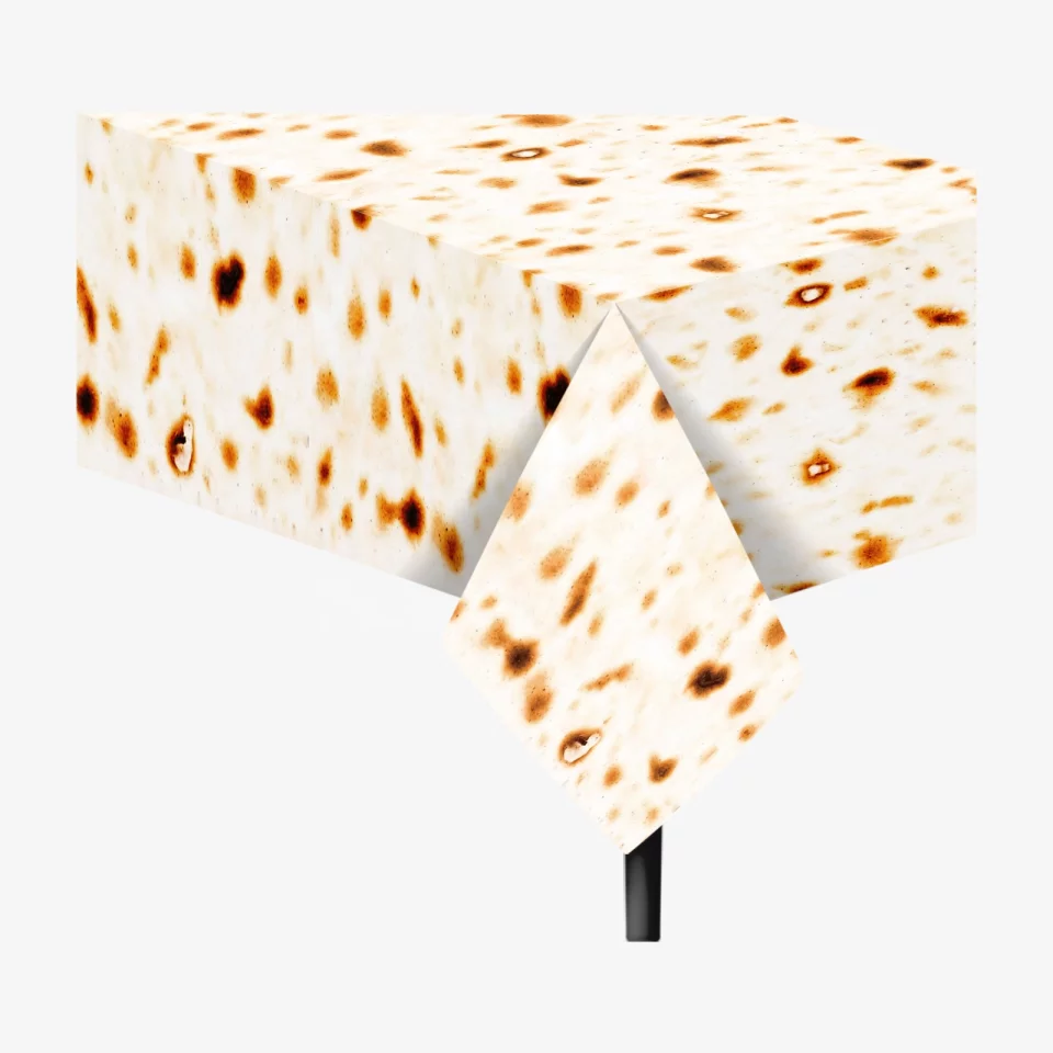 Große Einwegtischdecke aus Kunststoff für Pessachfest „ Matzen“, Wachstuch 130x220 Zm