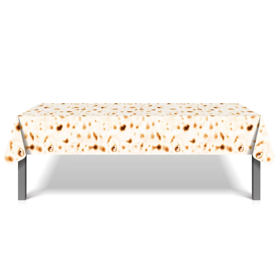 Große Einwegtischdecke aus Kunststoff für Pessachfest „ Matzen“, Wachstuch 130x220 Zm