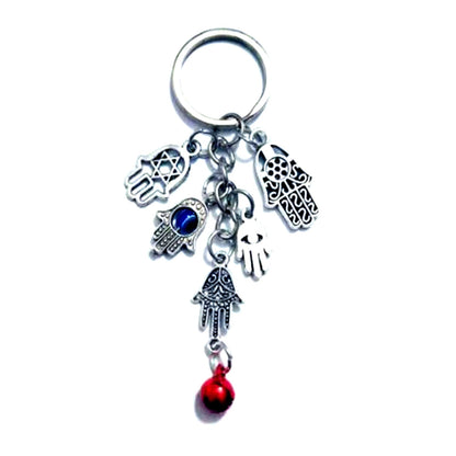 Kabbala-Glücksbringer-Schlüsselanhänger Hamsa. Nach alte Kabbala Tradition hergestellt