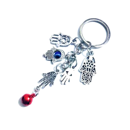 Kabbala-Glücksbringer-Schlüsselanhänger Hamsa. Nach alte Kabbala Tradition hergestellt