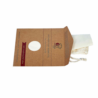 Siebbeutel/Seihtuch 30x30cm, aus Baumwolle mit Kochanleitung für Labne-Käse!