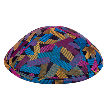 Eine edle Kippa, mit buntem Muster “Freilach” für Erwachsene, ⌀ 15cm.