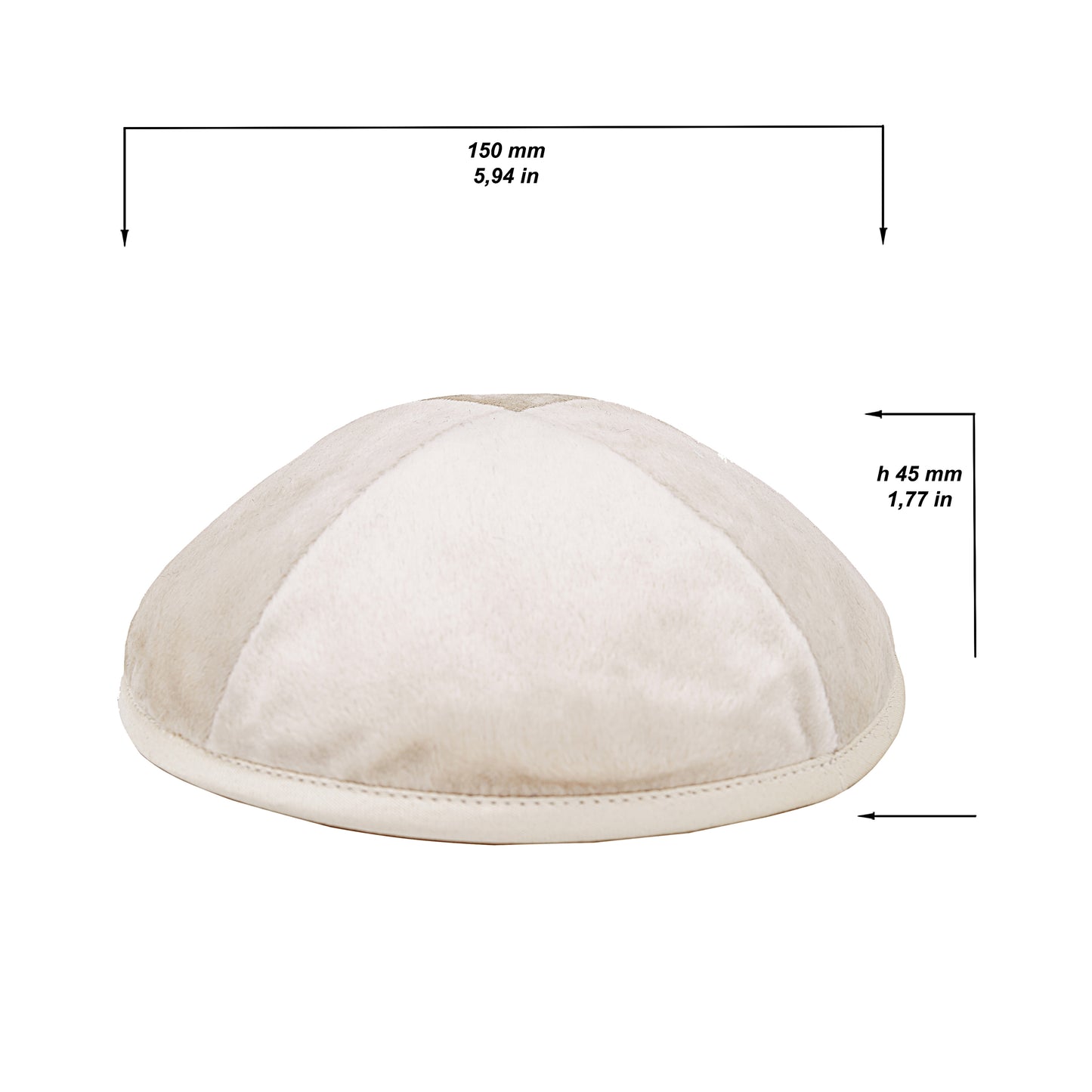 Eine edle Kippa, aus Samt “Orthodox” für Erwachsene, ⌀ 15cm.