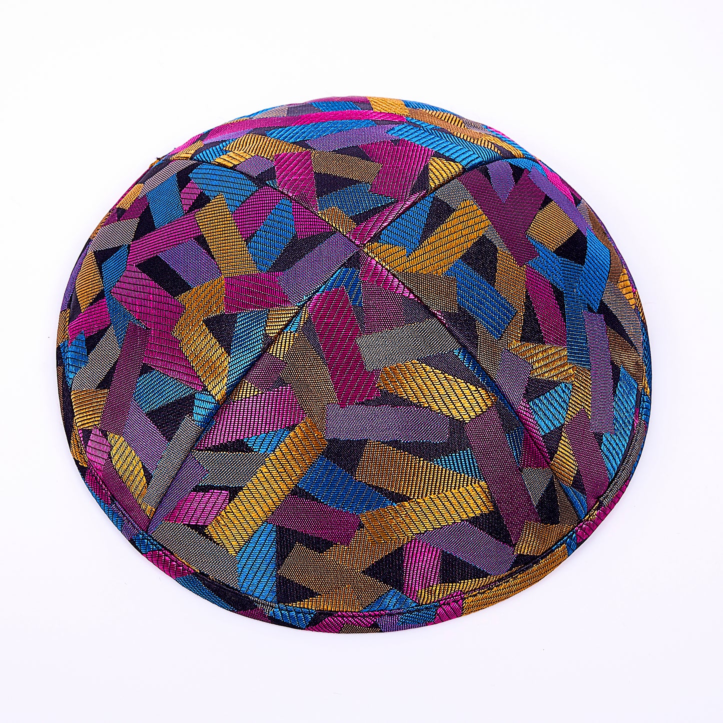 Eine edle Kippa, mit buntem Muster “Freilach” für Erwachsene, ⌀ 15cm.