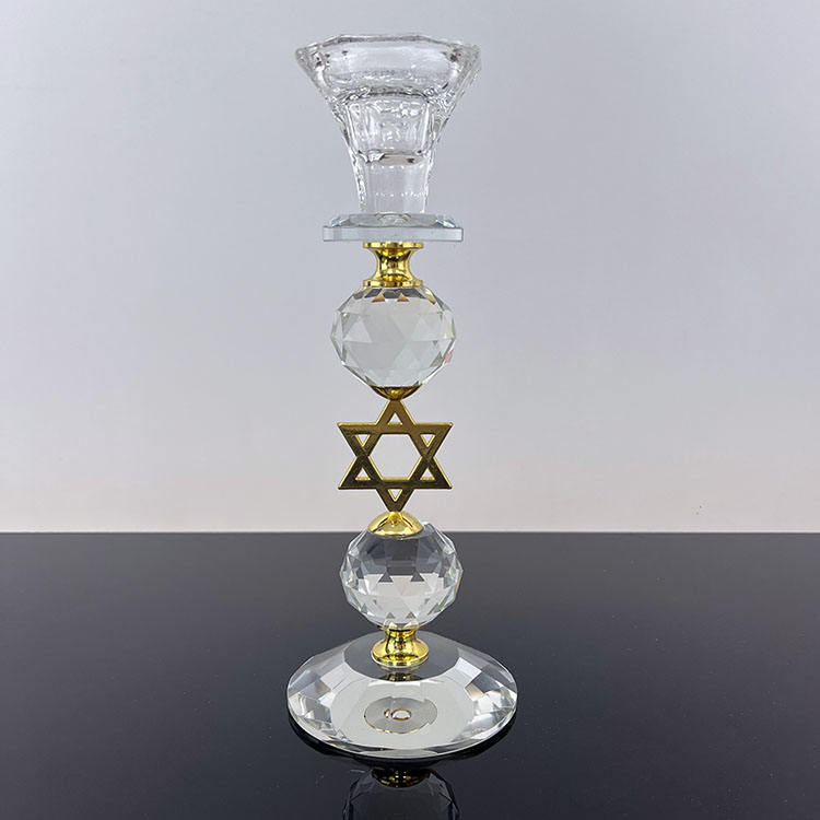 2 Metallkerzenhalter mit Davidstern