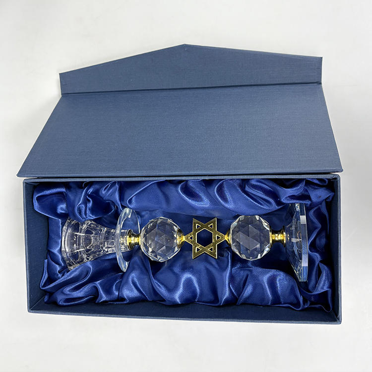 2 Metallkerzenhalter mit Davidstern