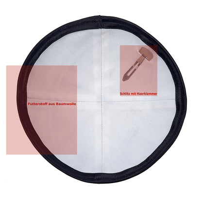 Eine edle Kippa, aus Samt “Orthodox” für Erwachsene, ⌀ 15cm.